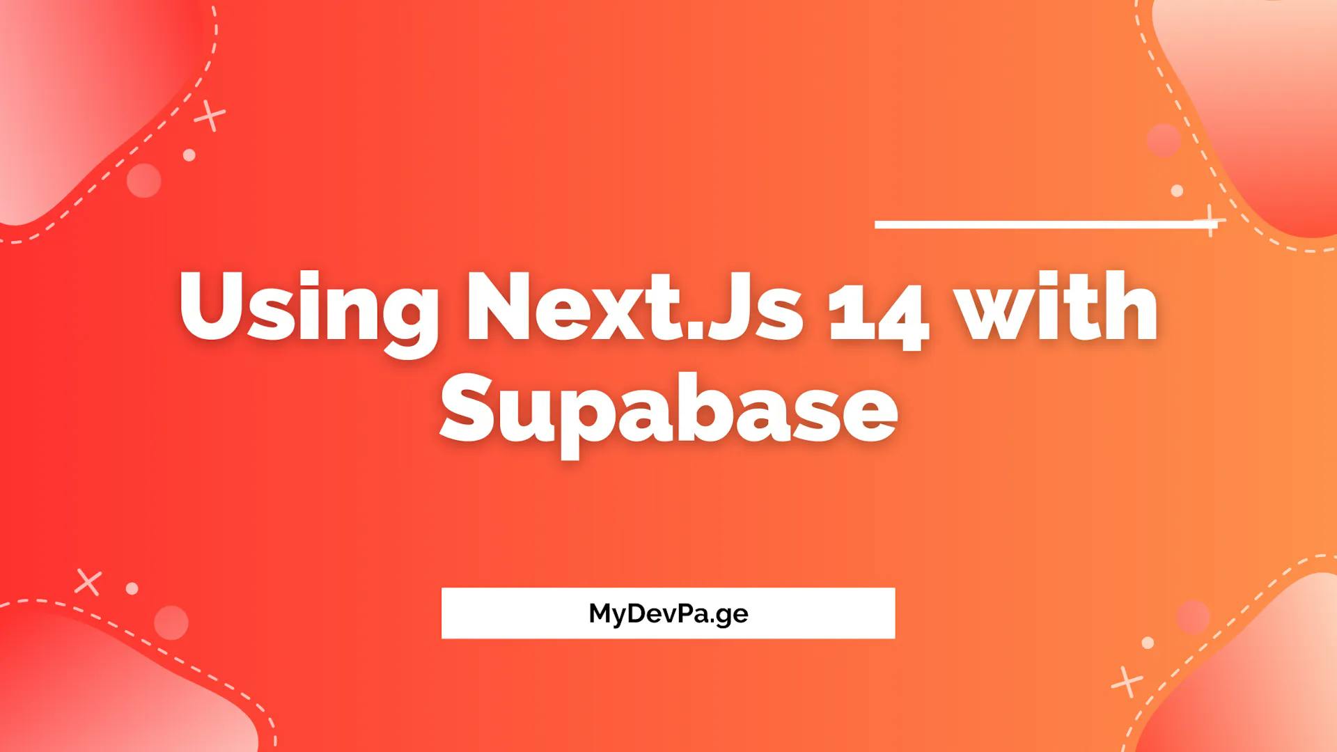 How to use Next.Js 14 with Supabase